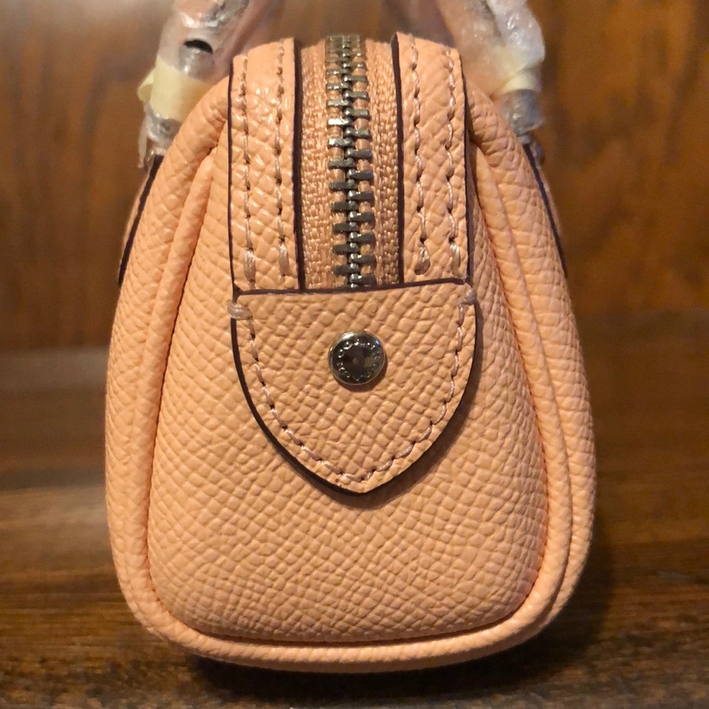NWT-Coach-Mini Rowan Satchel Bag Charm/Keychain-Light Blush/Silver-$138 - Picture 5 of 12
